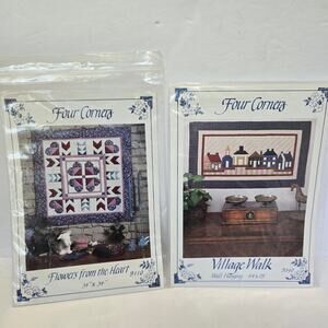 Four Corners Quilt Patterns Flowers from the Heart and Village Walk